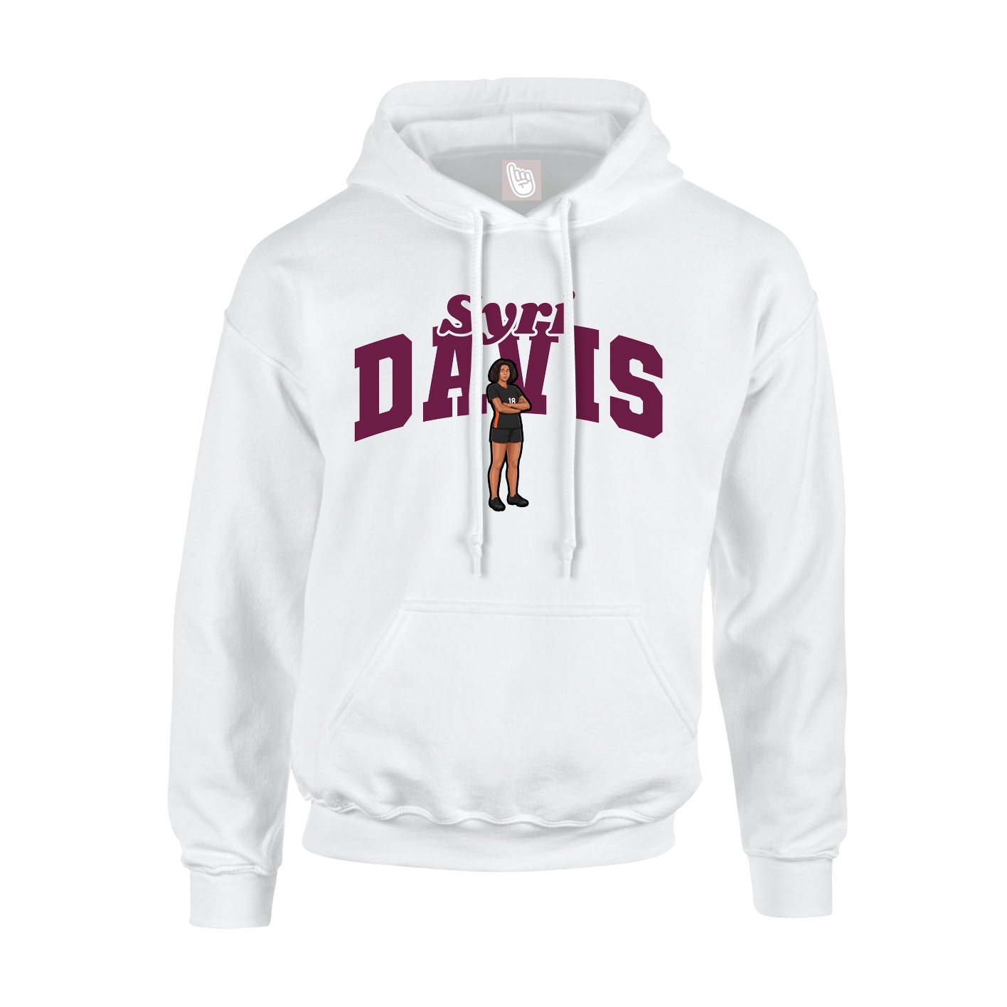 Youth Hoodie — Signature Arch in White