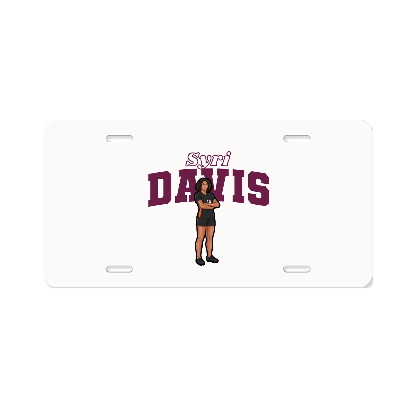 License Plate — Name Arch in Classic