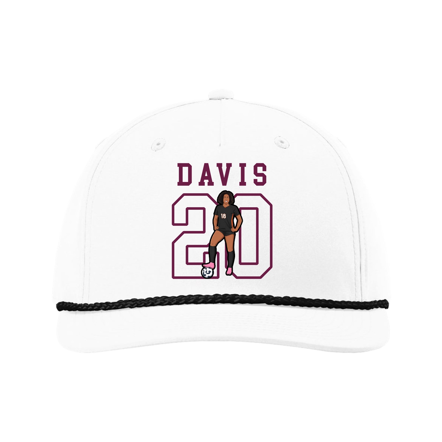 Five-Panel Classic Rope Cap — Shirsey in White