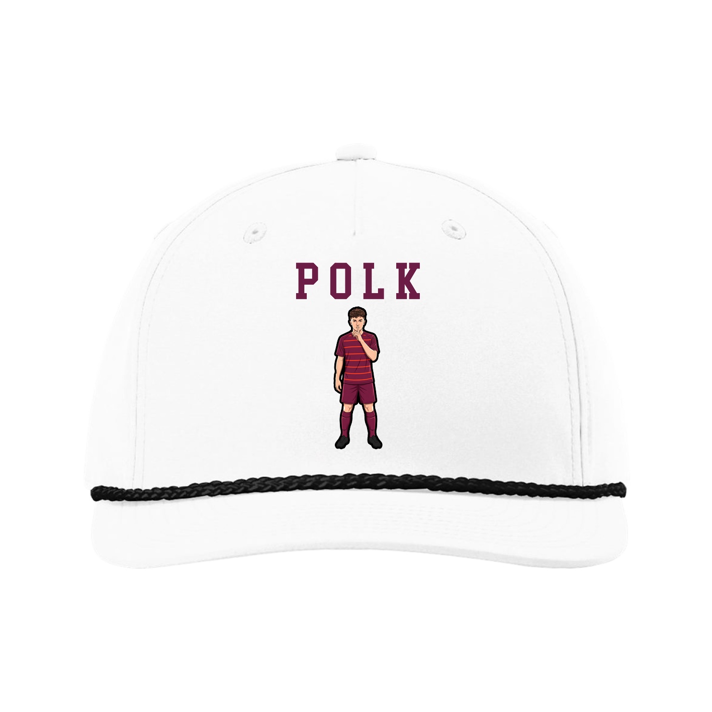 Five-Panel Classic Rope Cap — Shirsey in White