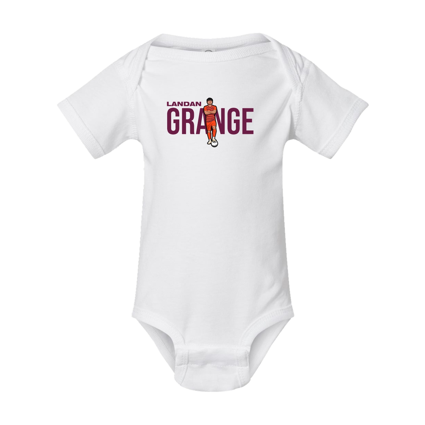Baby Onesie — Player Name in White