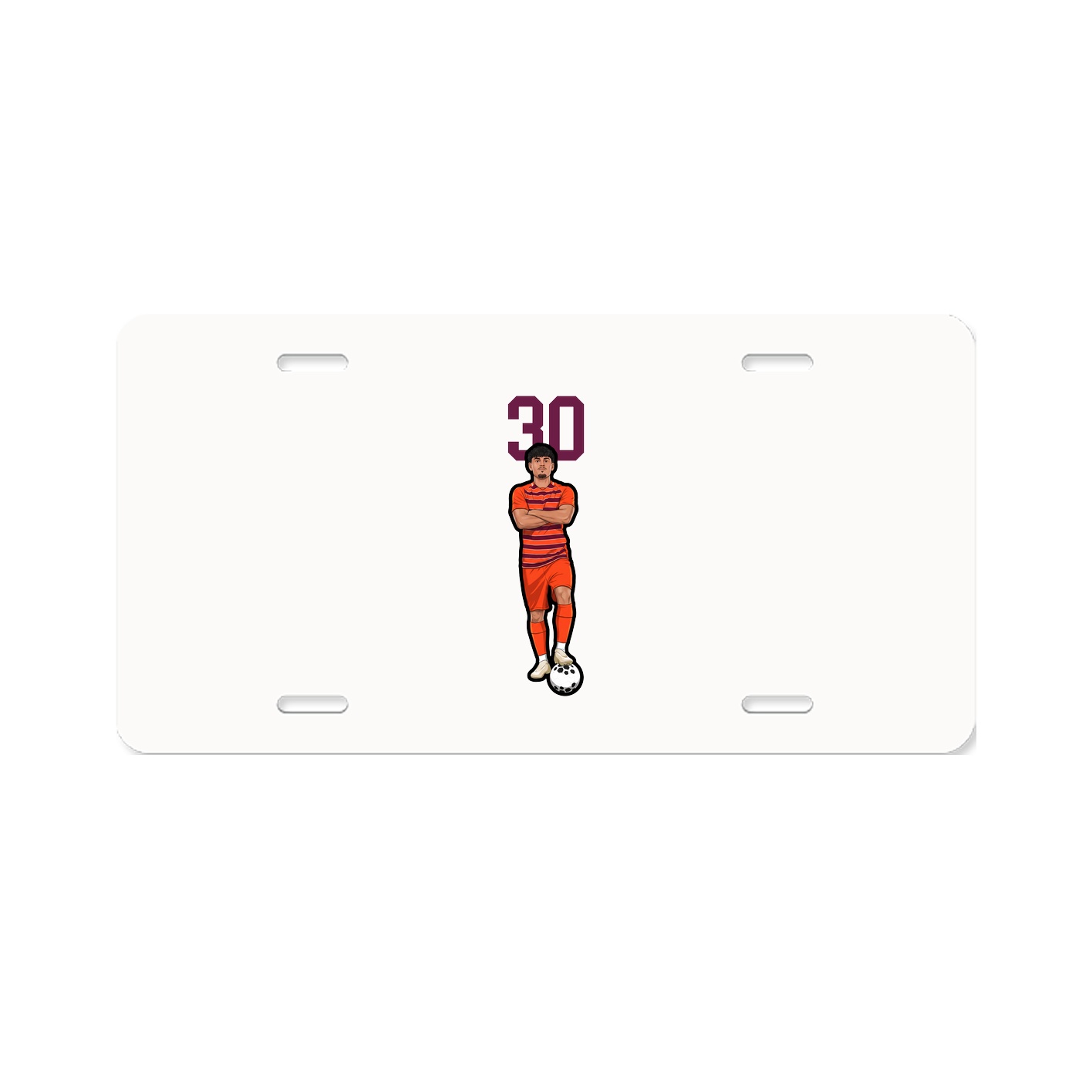 License Plate — Number Top in Classic