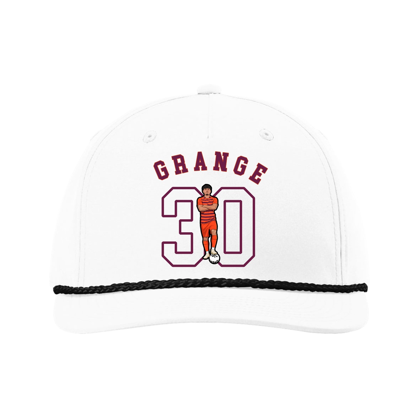 Five-Panel Classic Rope Cap — Shirsey Arch in White