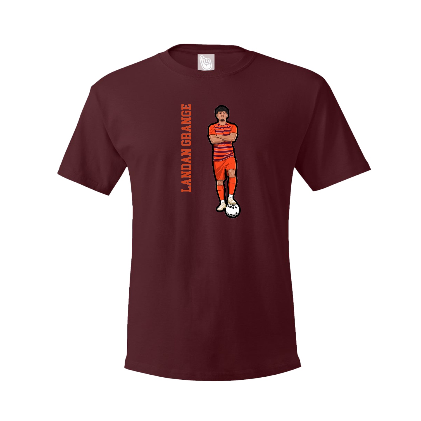 Tee — Name Vertical in Maroon