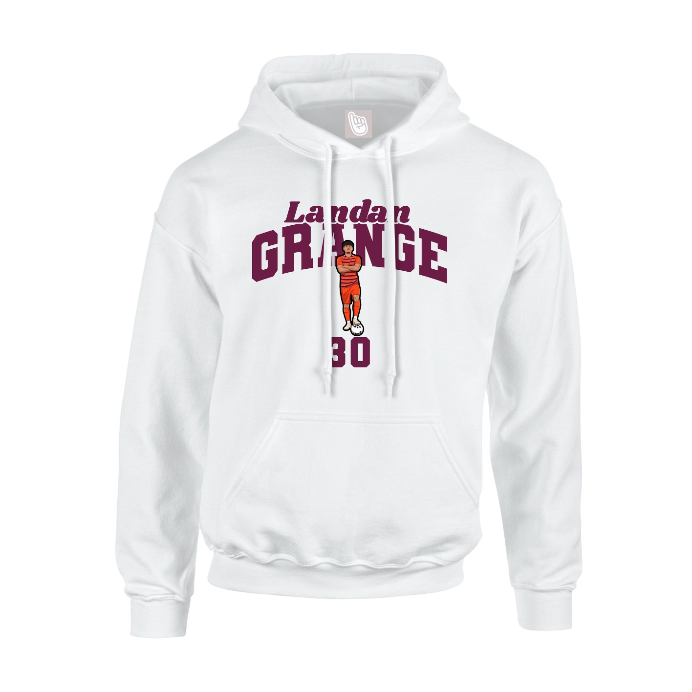 Hoodie — Signature Arch in White