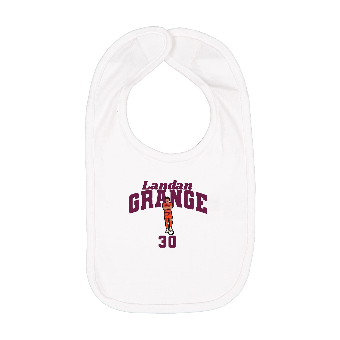 Infant Bib — Signature Arch in White