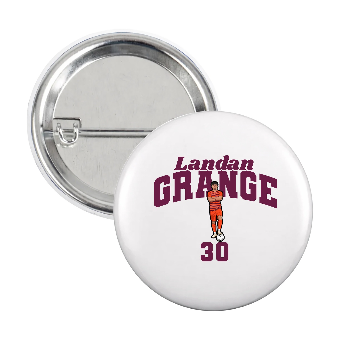 Game Day Button — Signature Arch in White