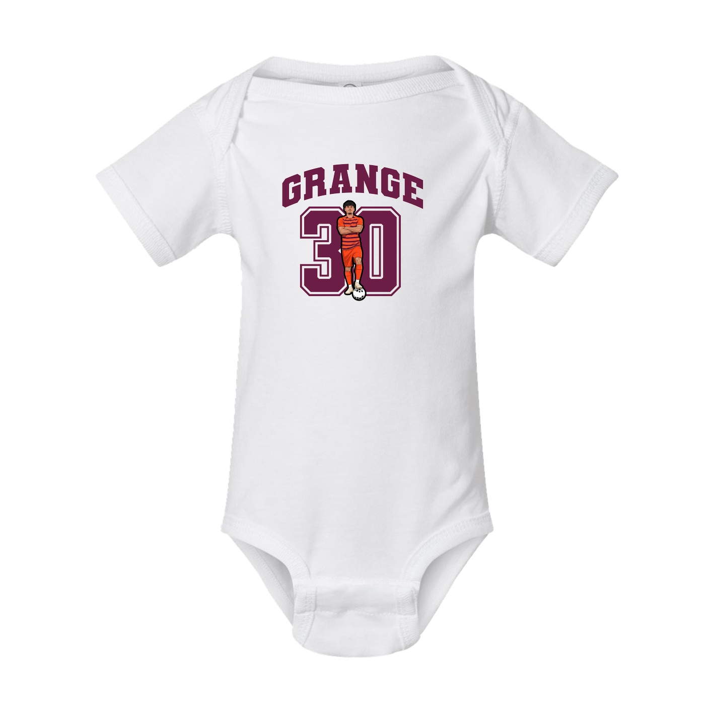 Baby Onesie — Number in White