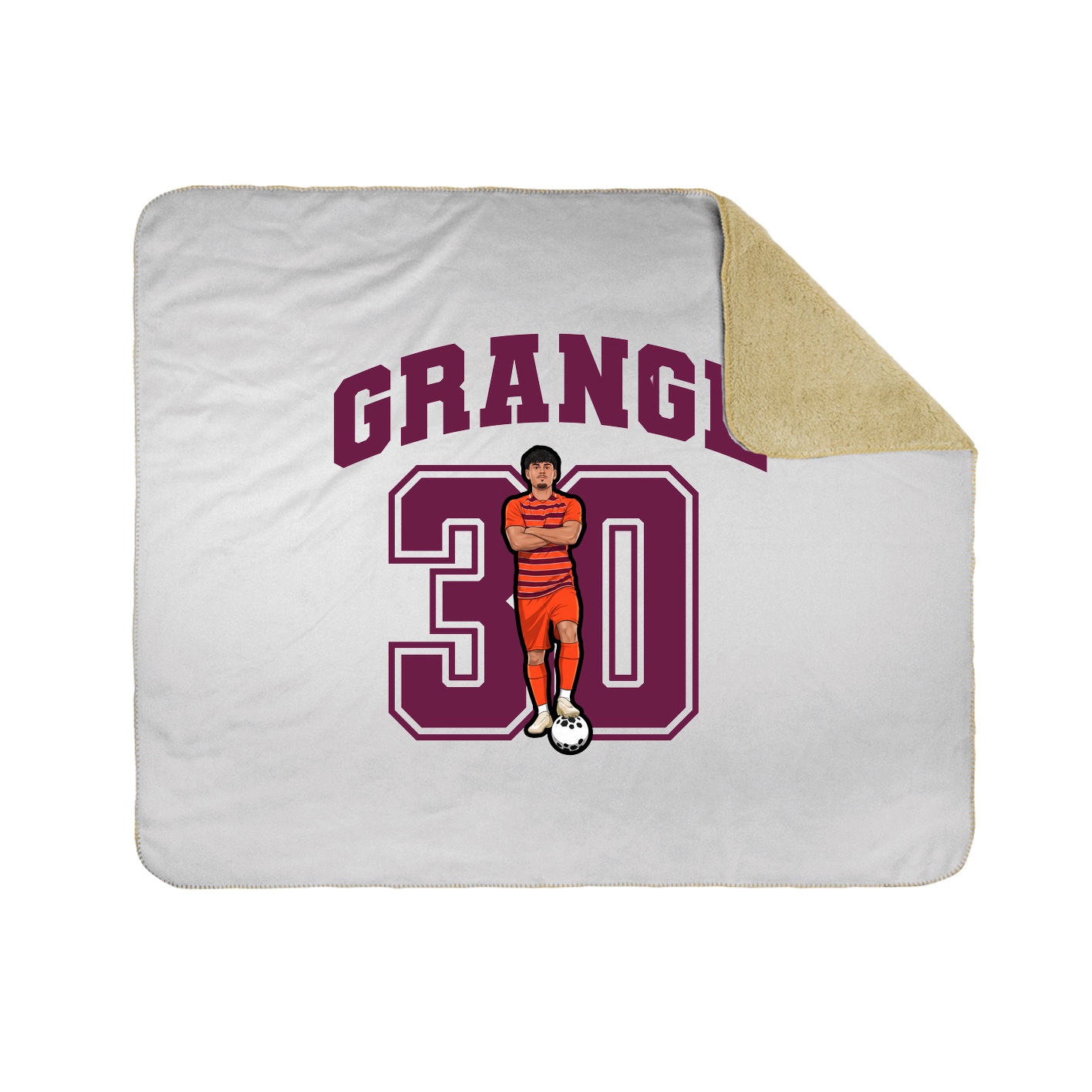 Throw Blanket — Number in White