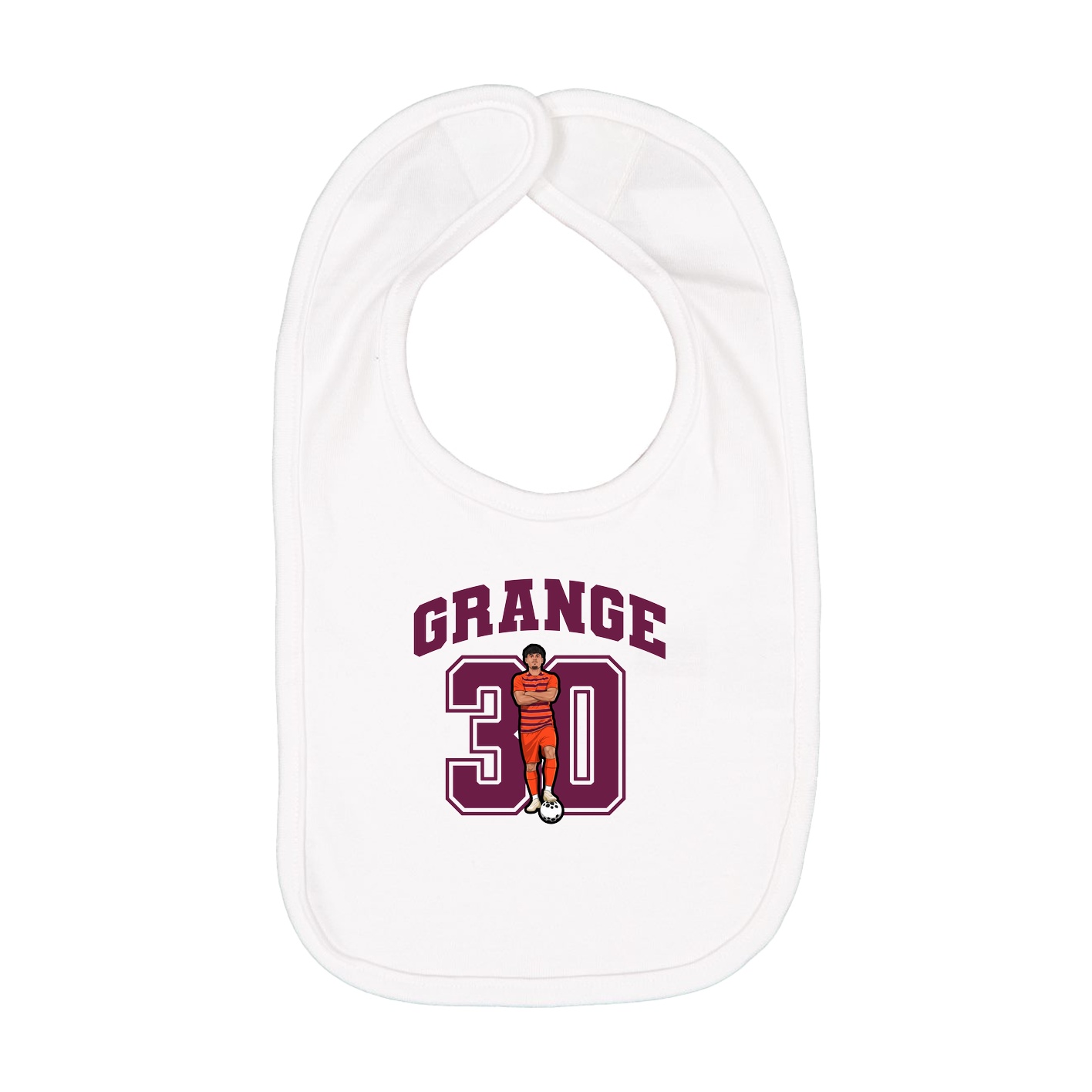 Infant Bib — Number in White