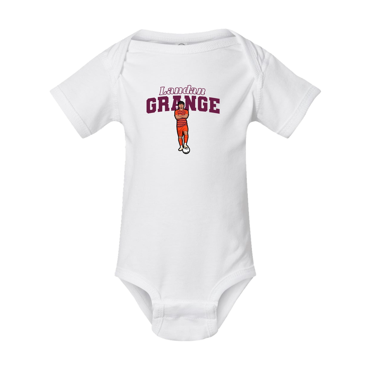 Baby Onesie — Name Arch in White