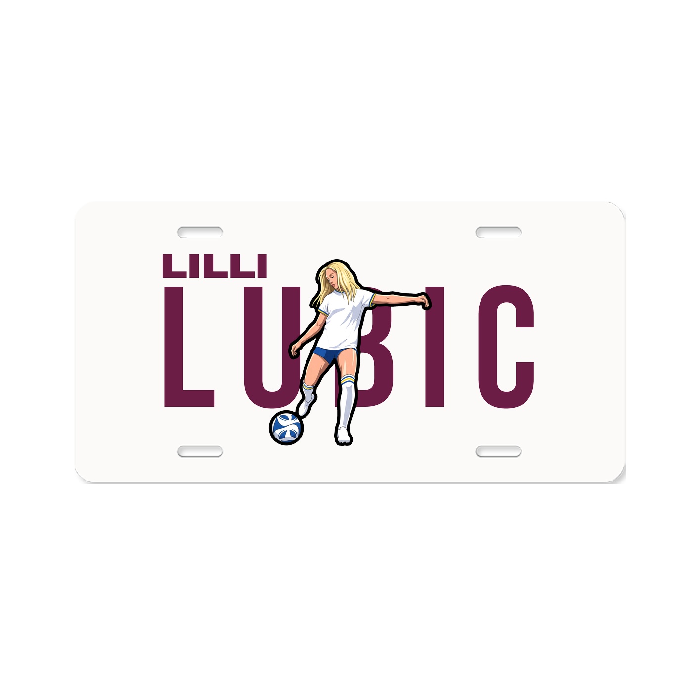 License Plate — Player Name in Classic