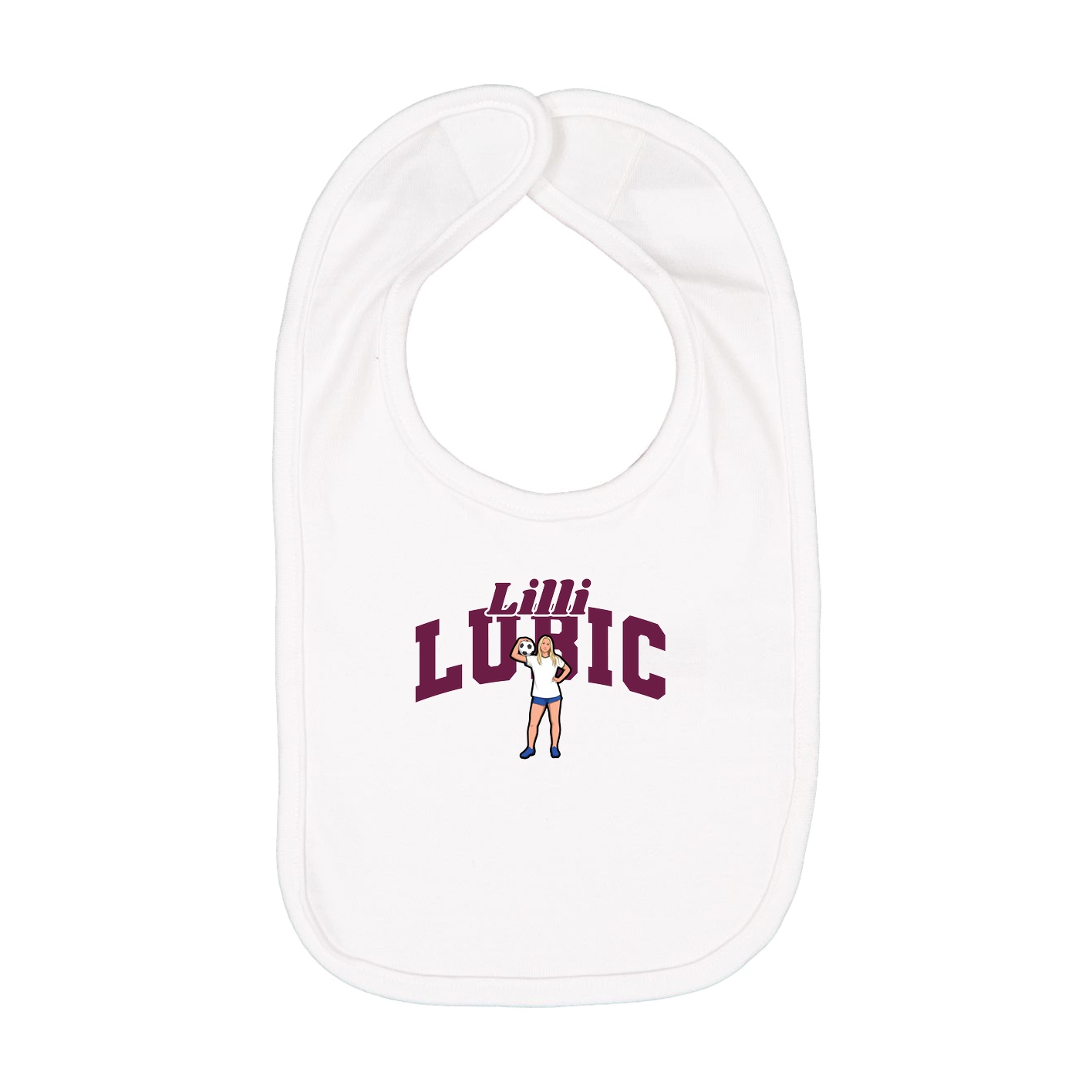 Infant Bib — Signature Arch in White