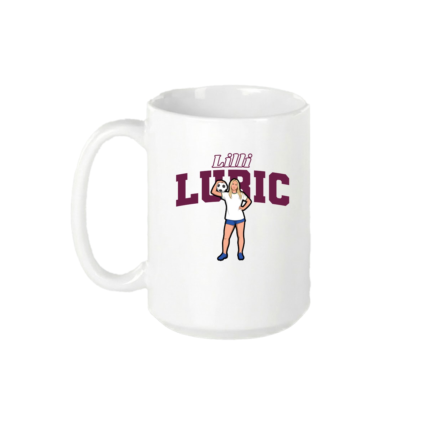 15oz Coffee Mug — Name Arch in White