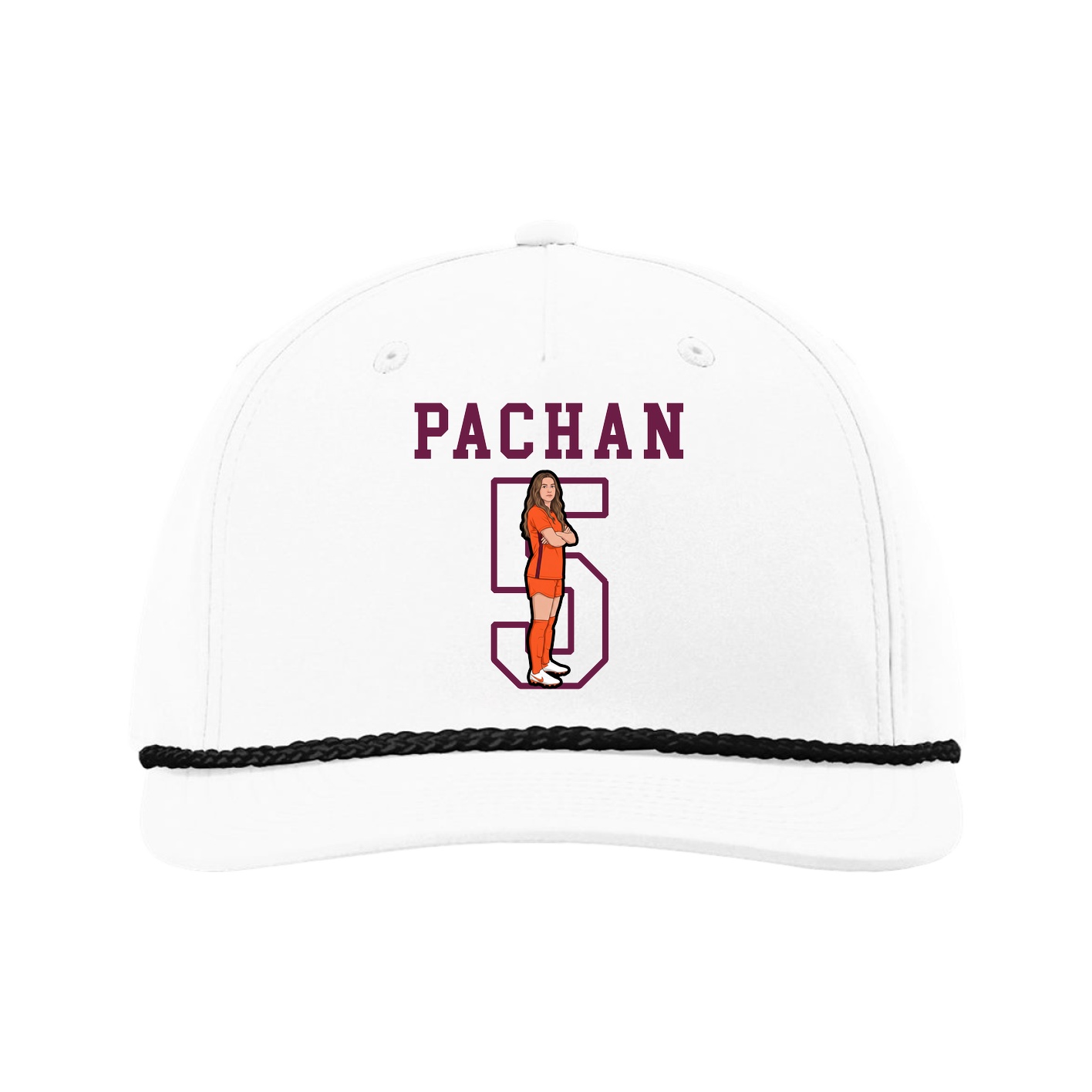 Five-Panel Classic Rope Cap — Shirsey in White