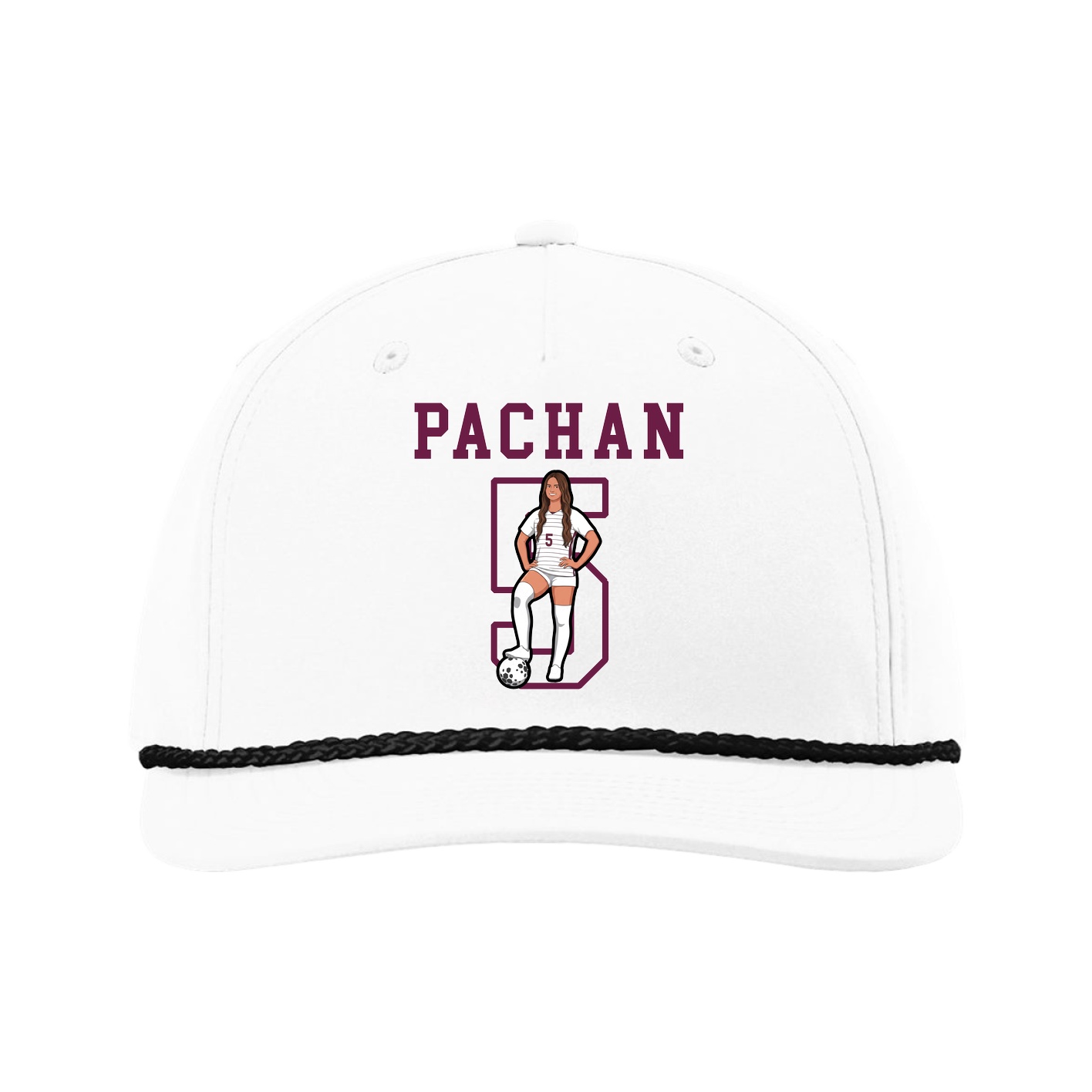 Five-Panel Classic Rope Cap — Shirsey in White