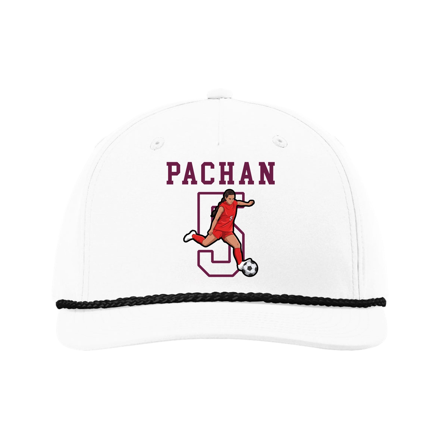 Five-Panel Classic Rope Cap — Shirsey in White