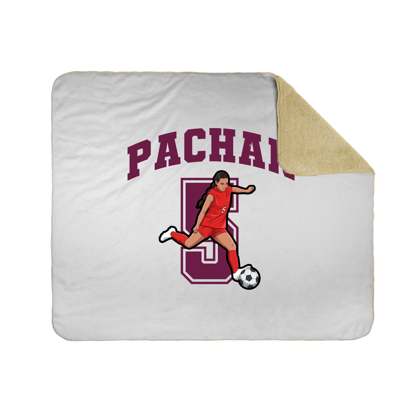 Throw Blanket — Number in White