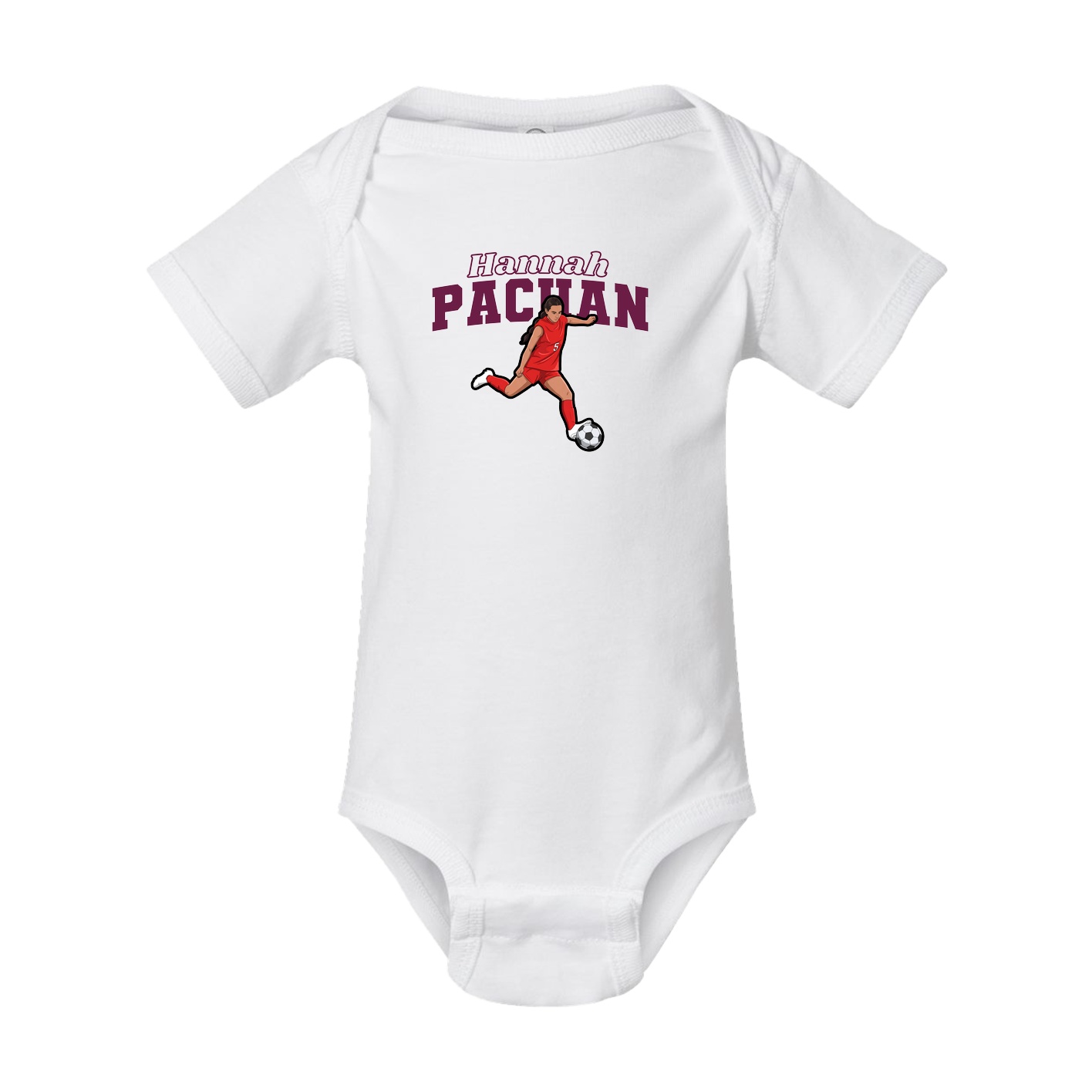 Baby Onesie — Name Arch in White