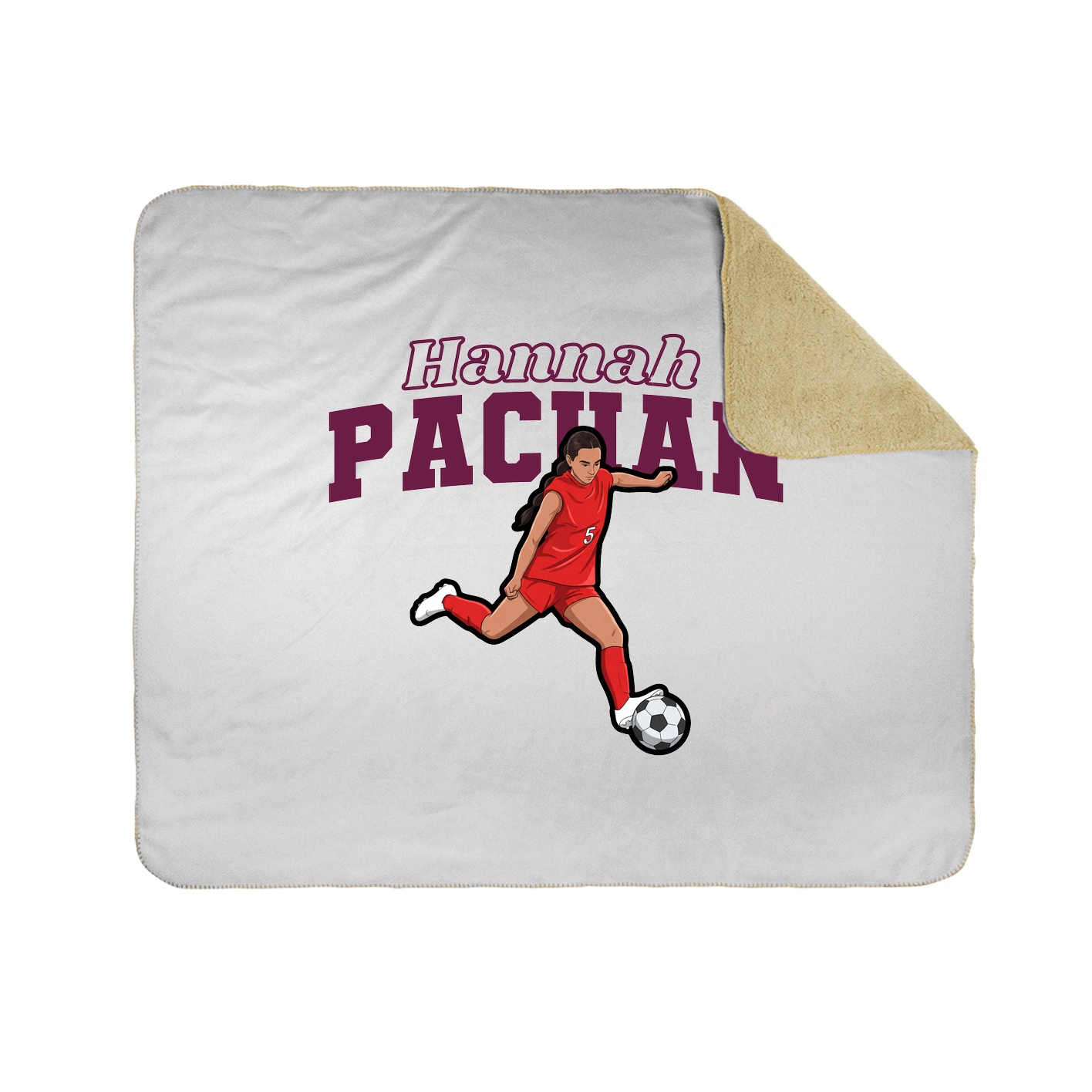 Throw Blanket — Name Arch in White