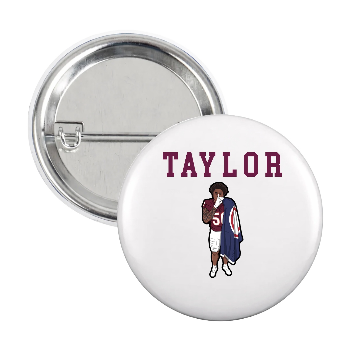 Game Day Button — Shirsey in White