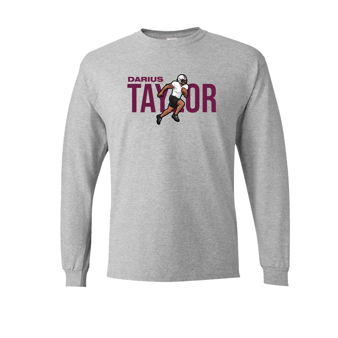 Long Sleeve Tee — Player Name in Grey