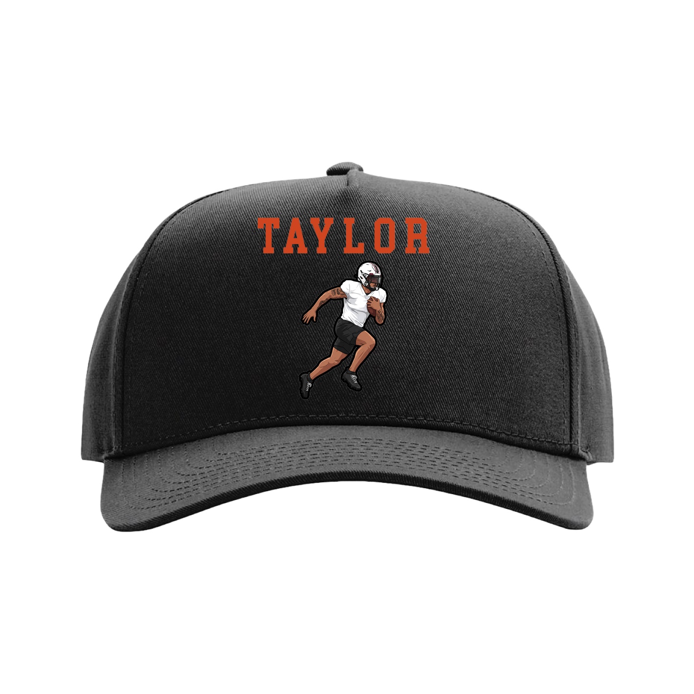 Full Fabric Five-Panel Champ Cap — Shirsey in Black