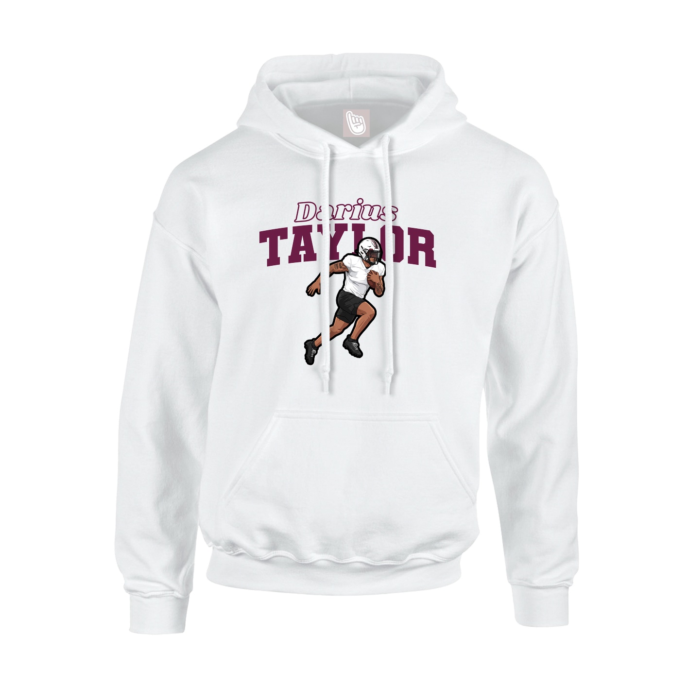 Hoodie — Name Arch in White
