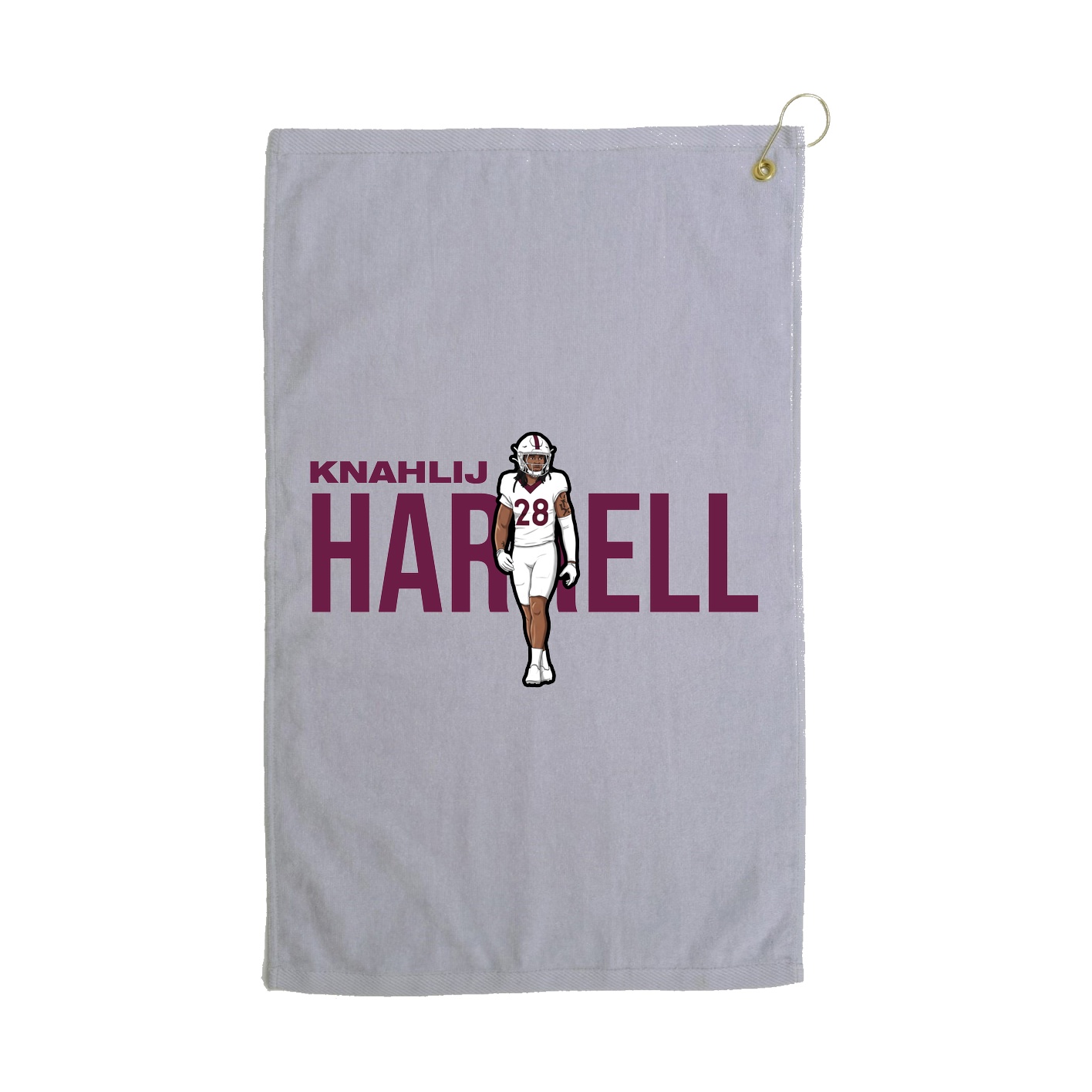 Golf Towel — Player Name in Grey