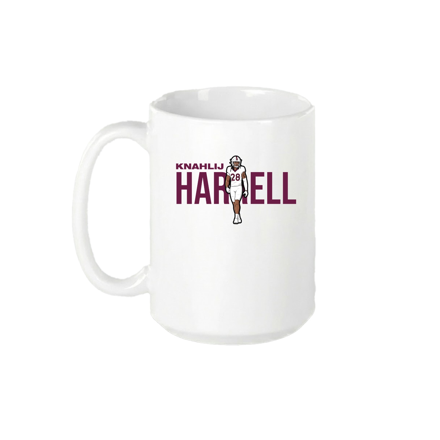 15oz Coffee Mug — Player Name in White