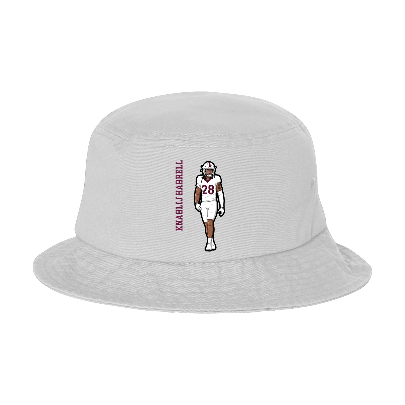 Bucket Cap — Name Vertical in White