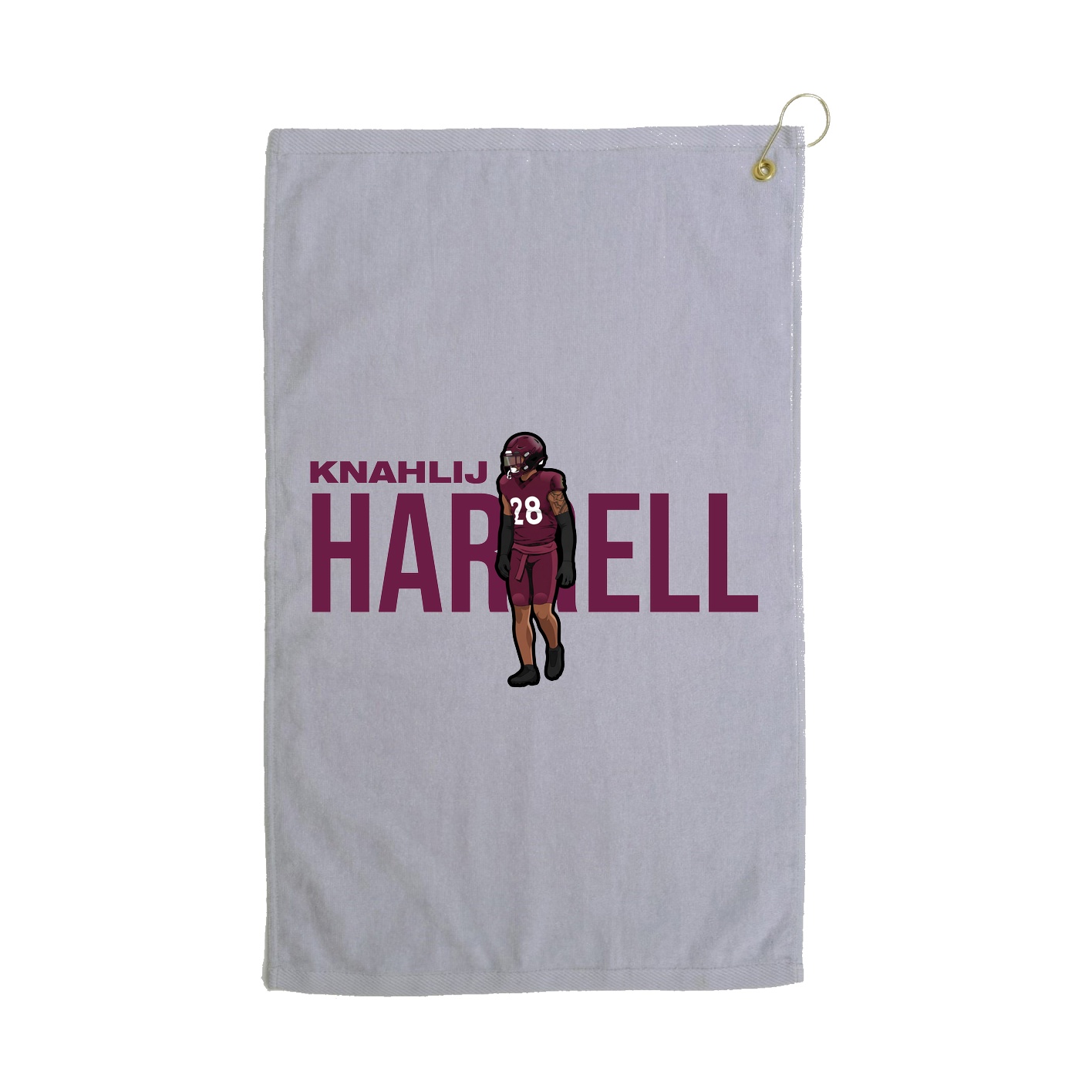 Golf Towel — Player Name in Grey