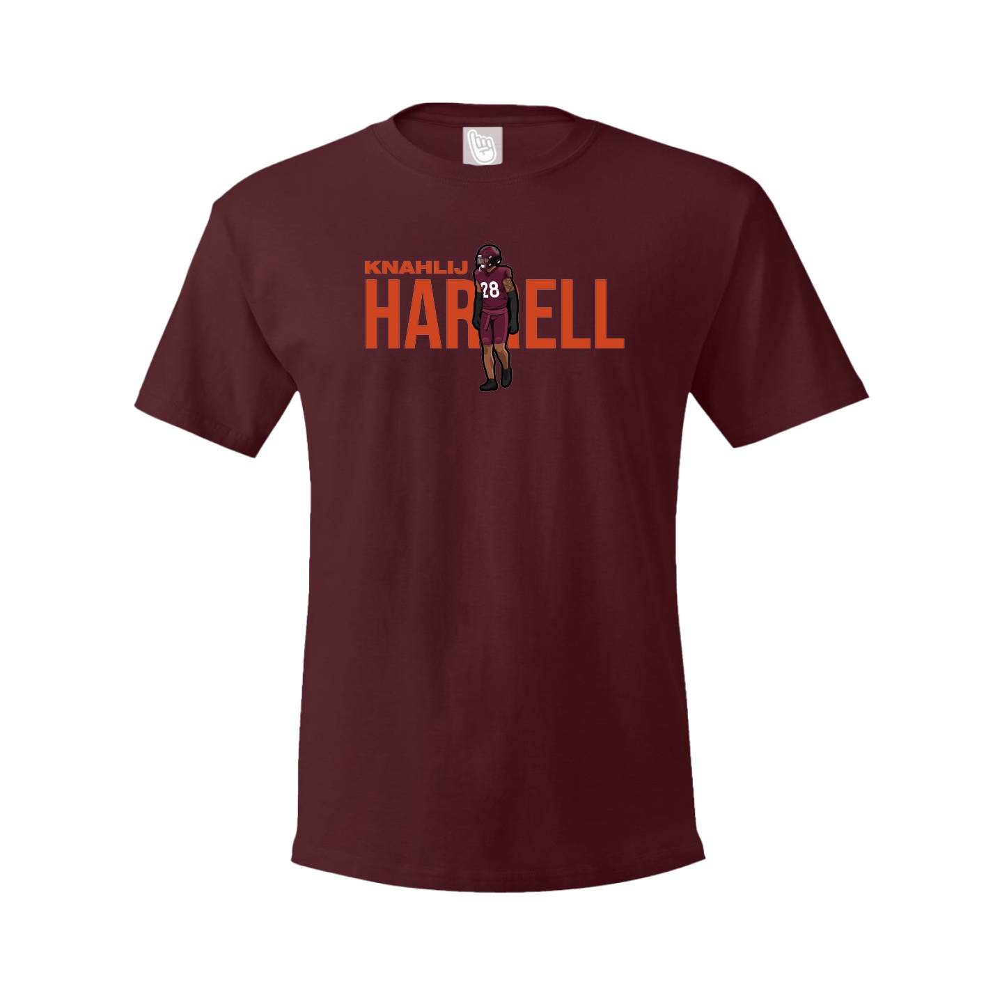 Youth Tee — Player Name in Maroon