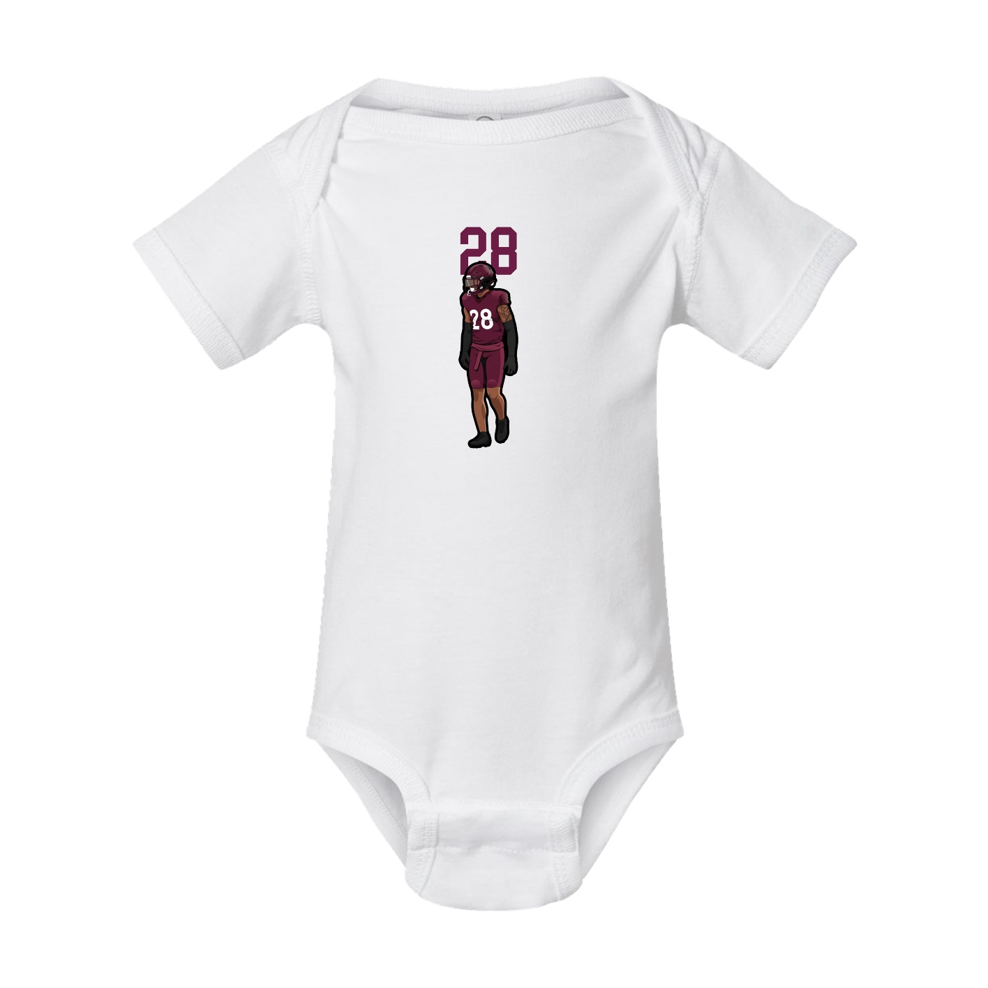 Baby Onesie — Number Top in White
