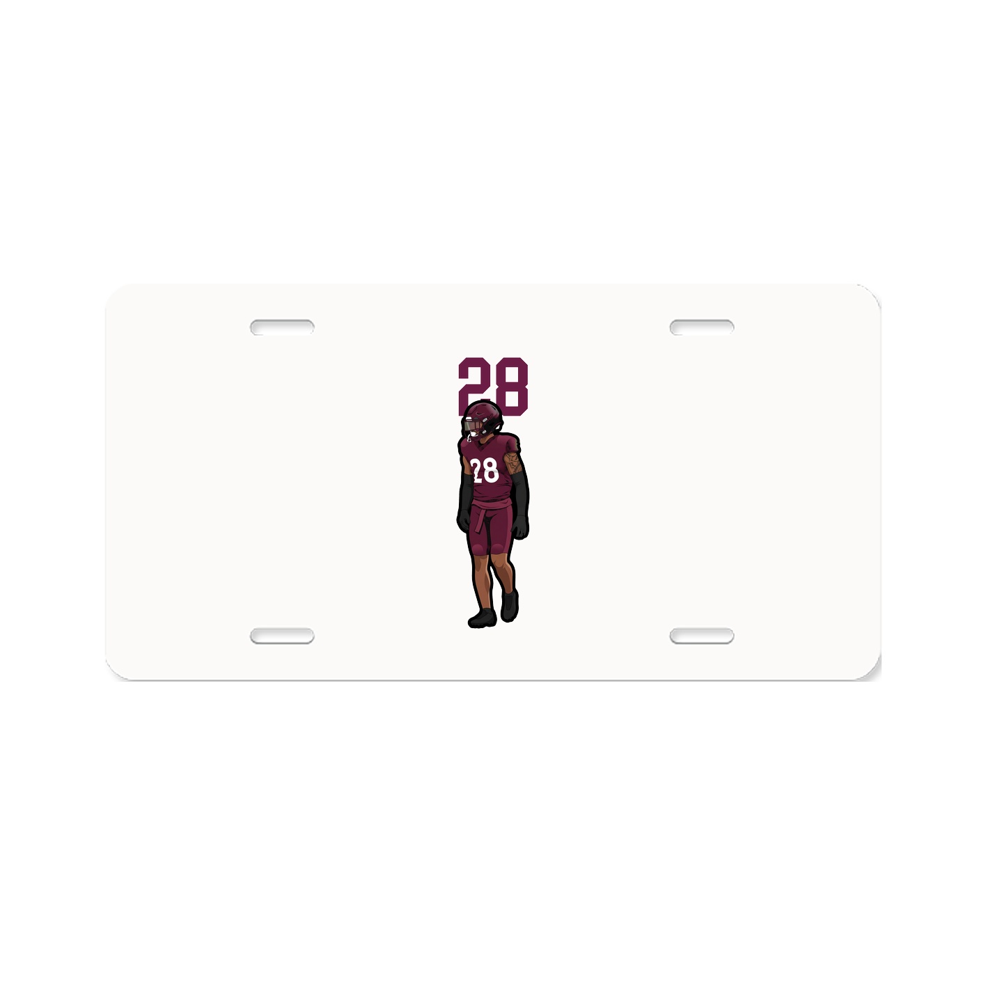 License Plate — Number Top in Classic