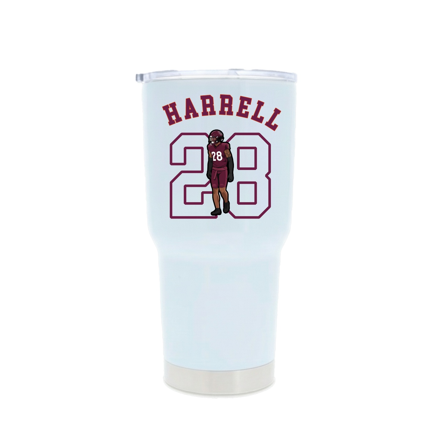 30oz Stainless Steel Tumbler — Shirsey Arch in White