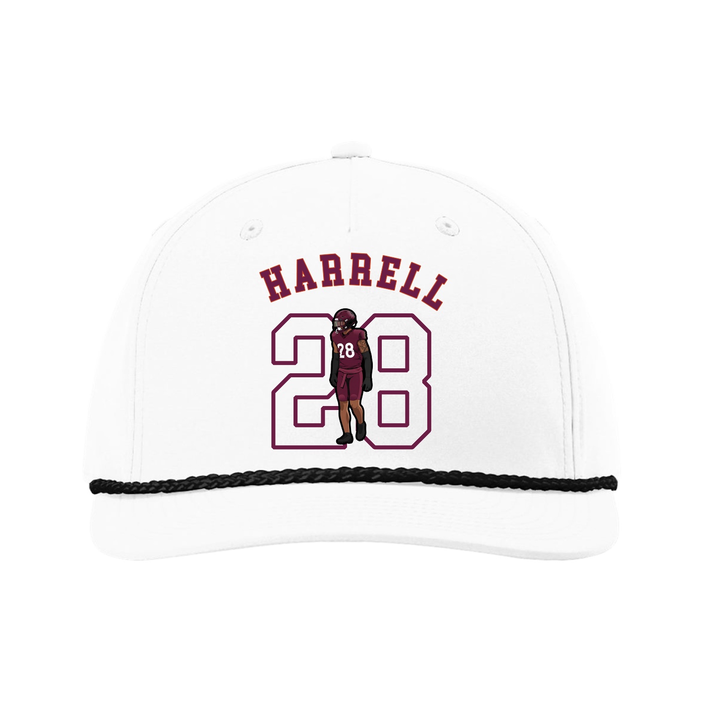 Five-Panel Classic Rope Cap — Shirsey Arch in White