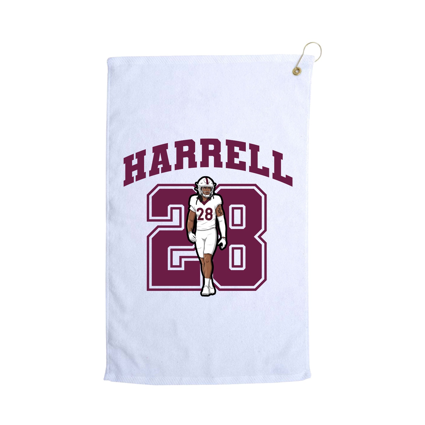 Golf Towel — Number in White