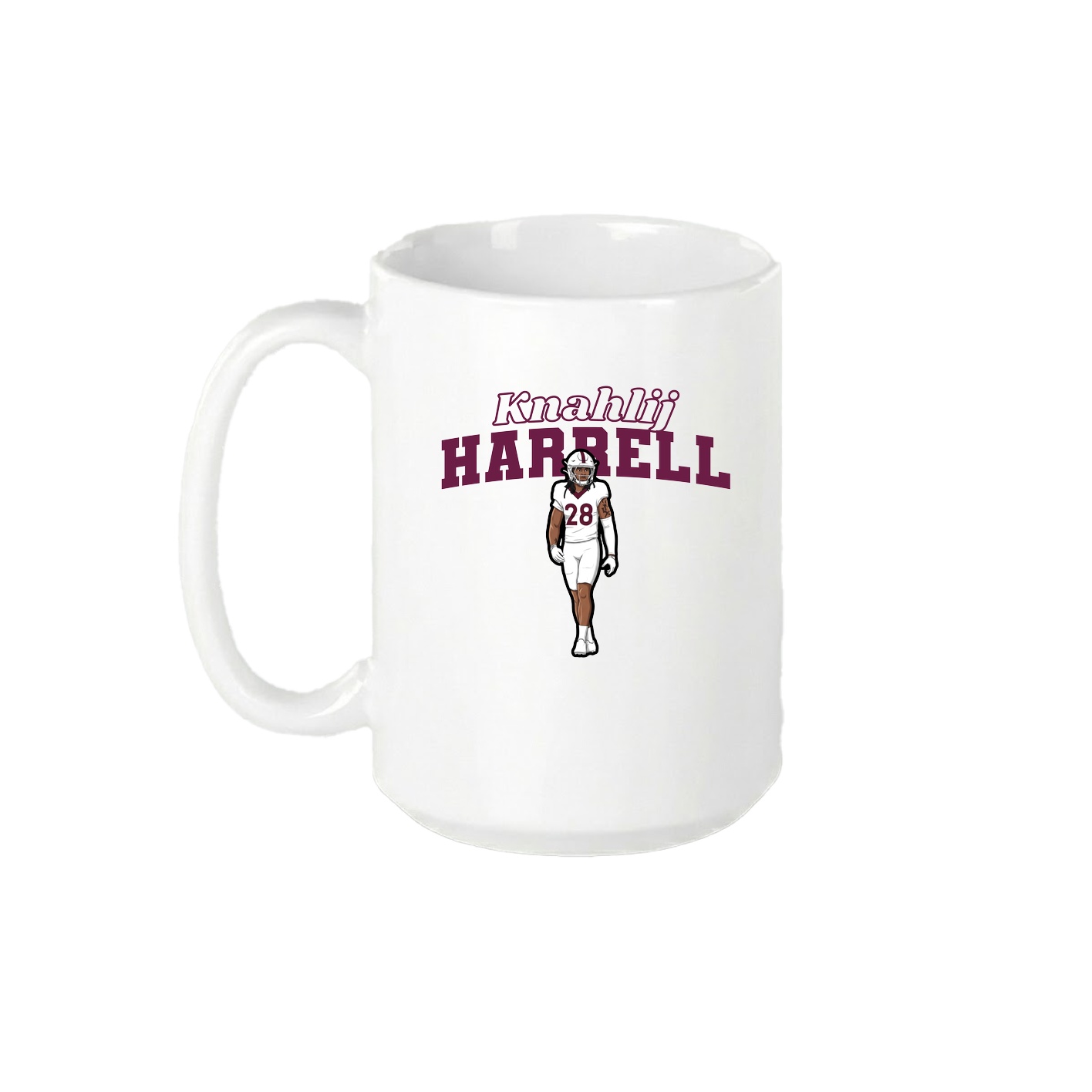 15oz Coffee Mug — Name Arch in White