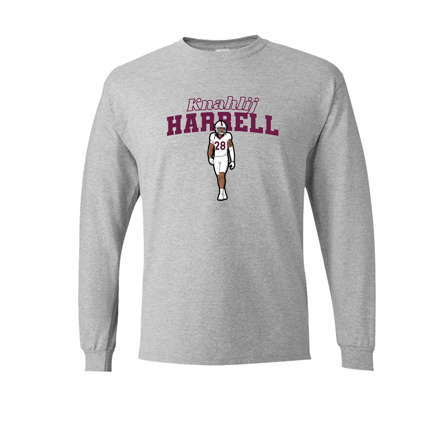 Long Sleeve Tee — Name Arch in Grey