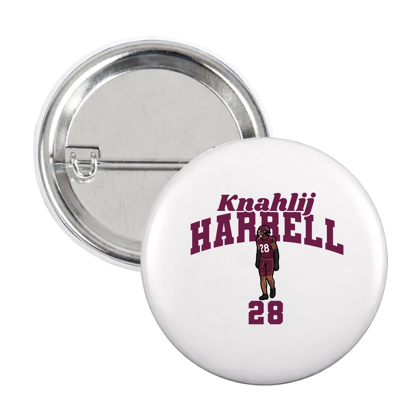 Game Day Button — Signature Arch in White