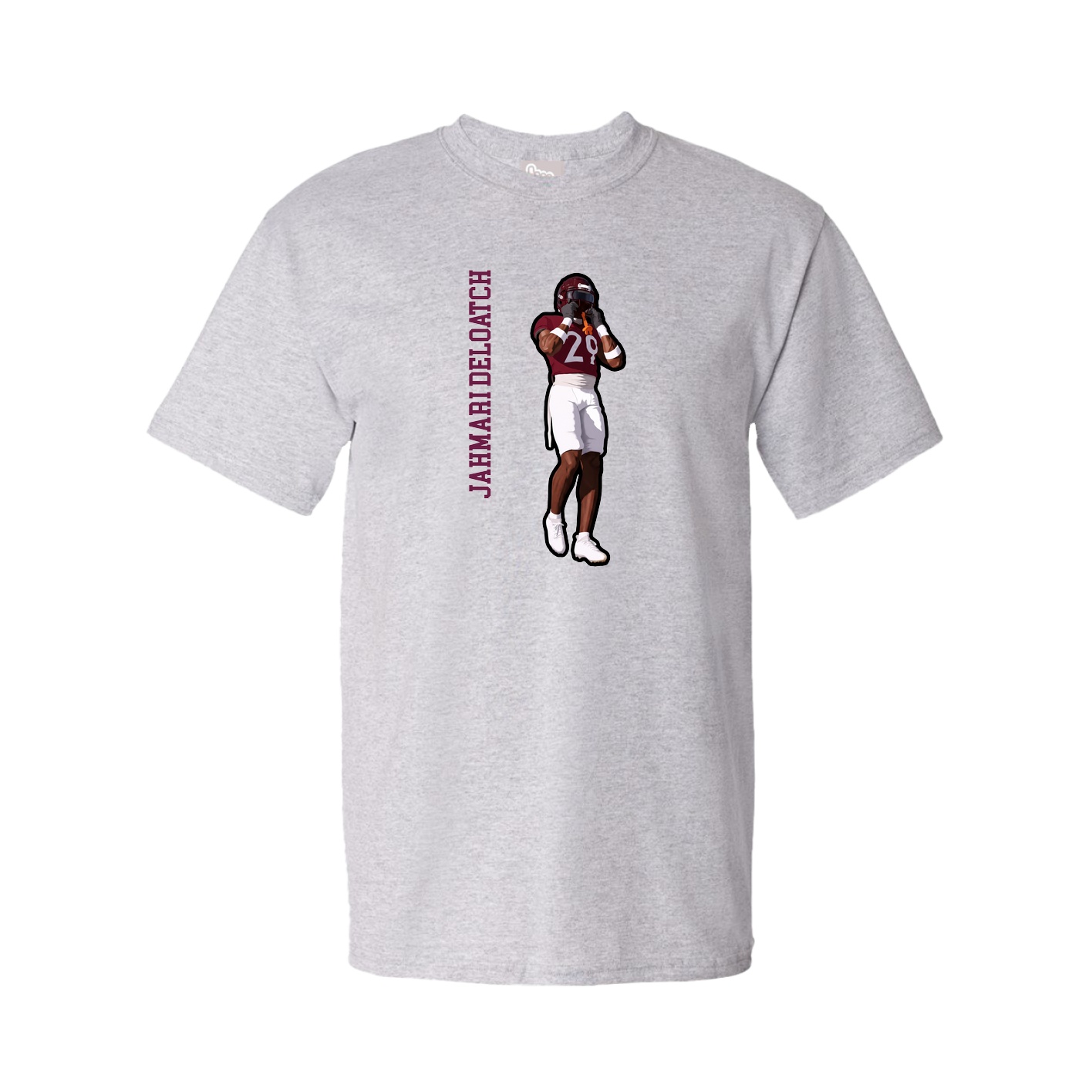 Tee — Name Vertical in Grey