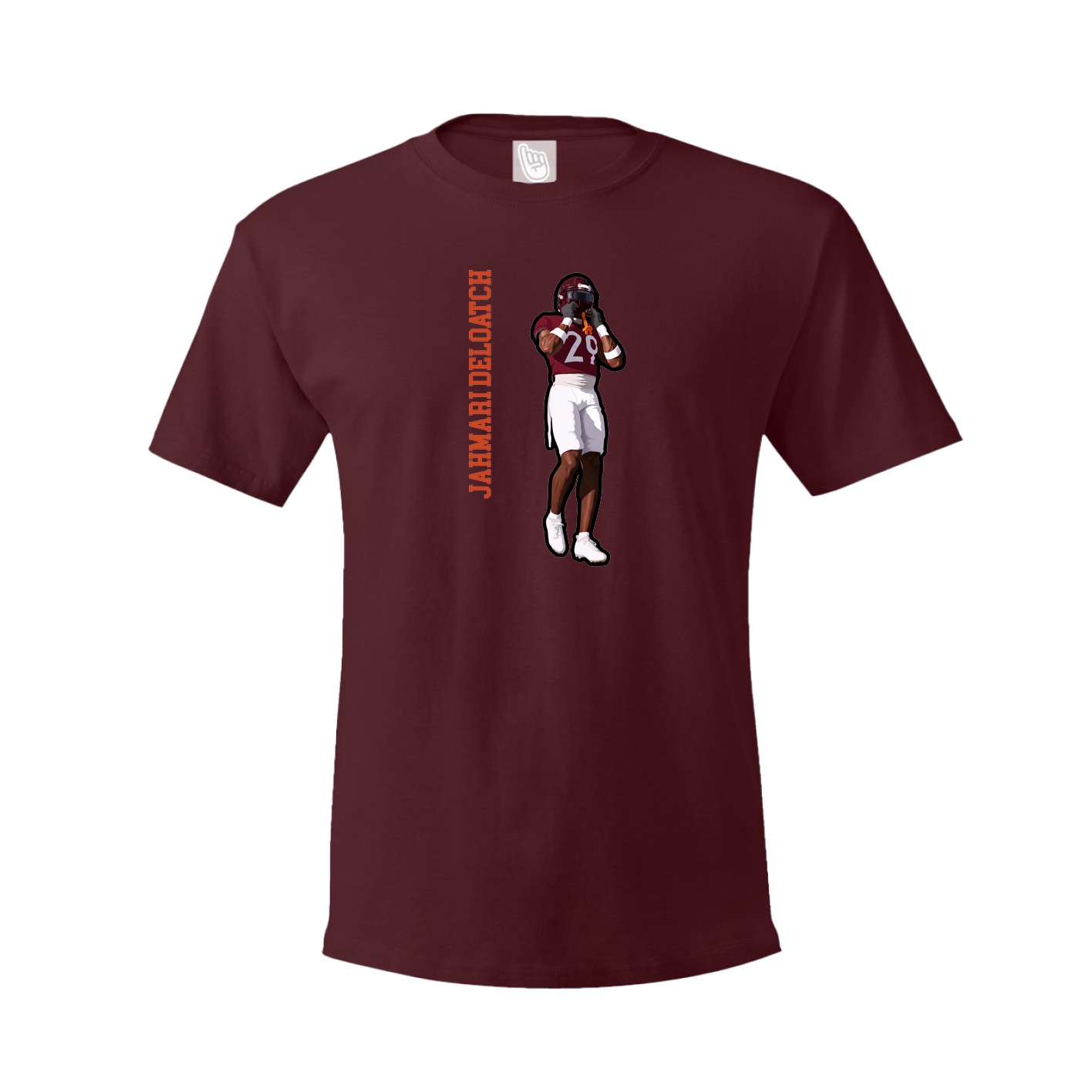 Youth Tee — Name Vertical in Maroon