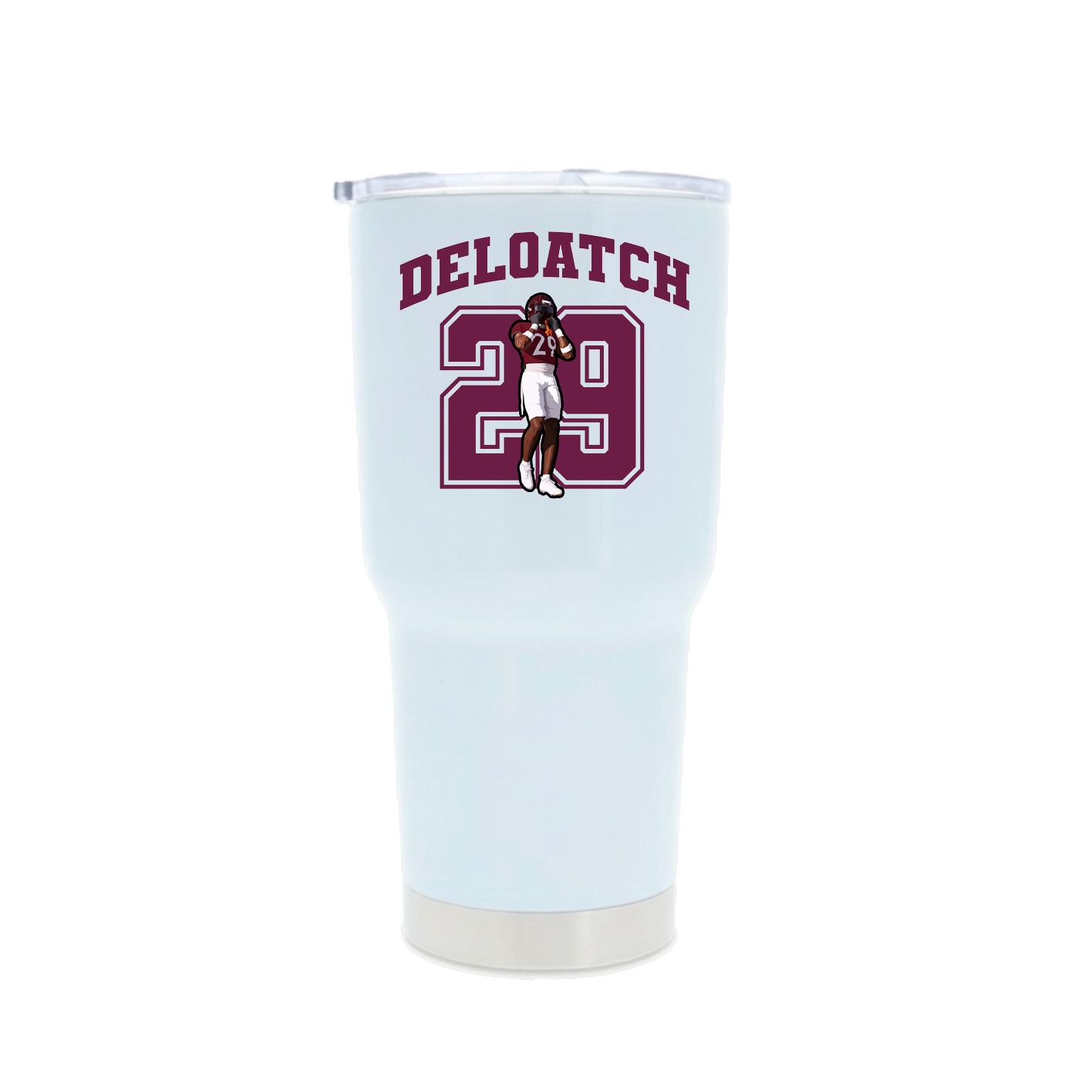 30oz Stainless Steel Tumbler — Number in White