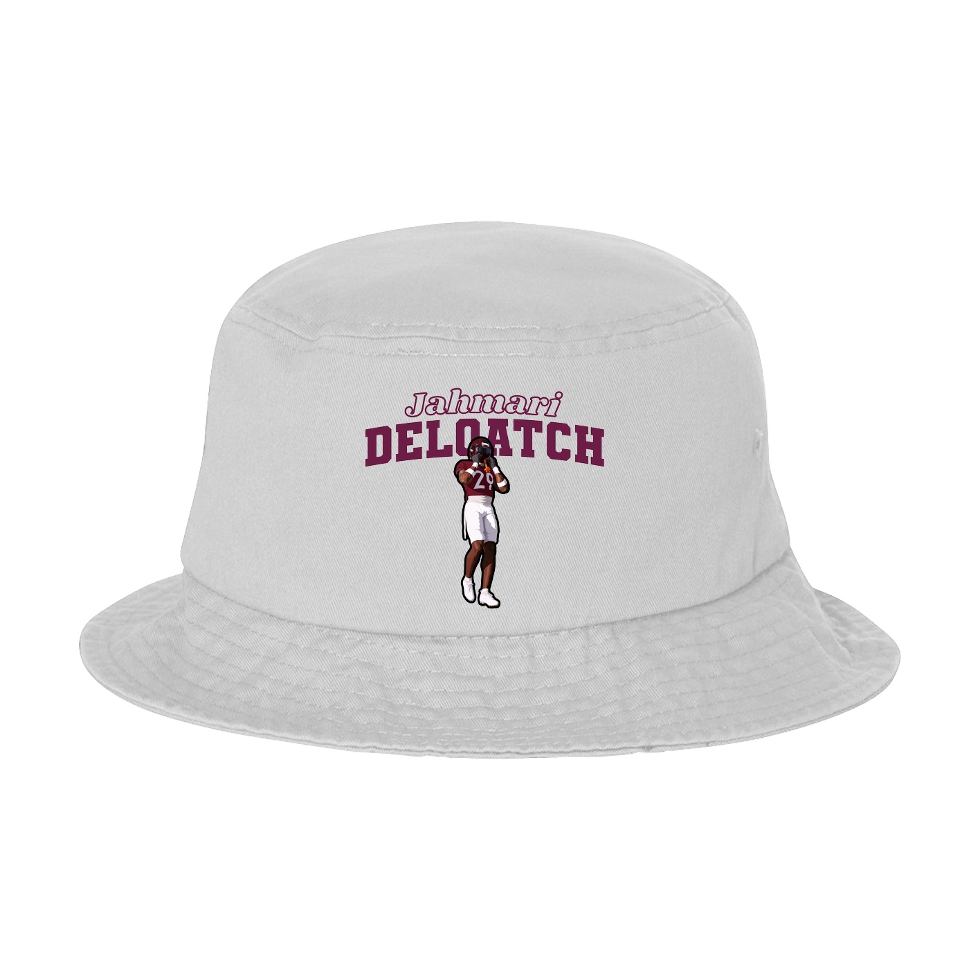 Bucket Cap — Name Arch in White