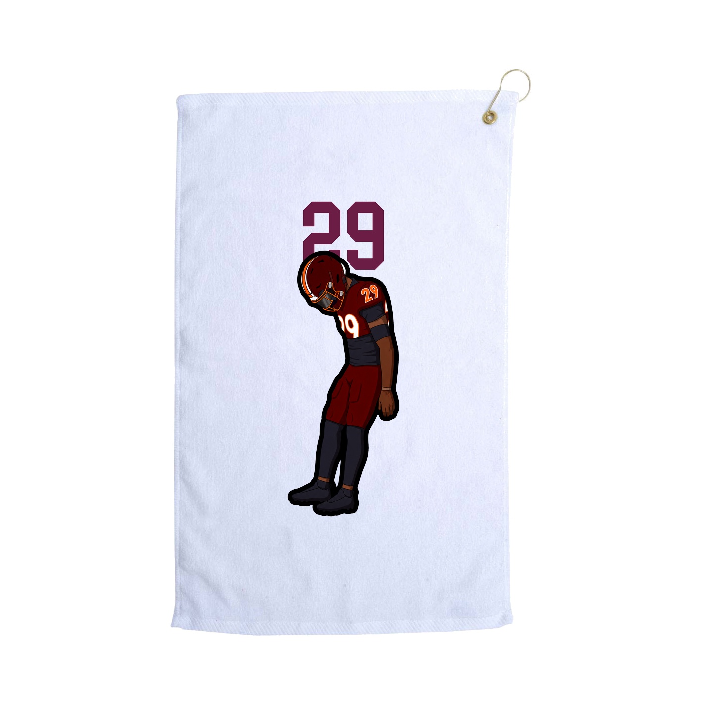 Golf Towel — Number Top in White