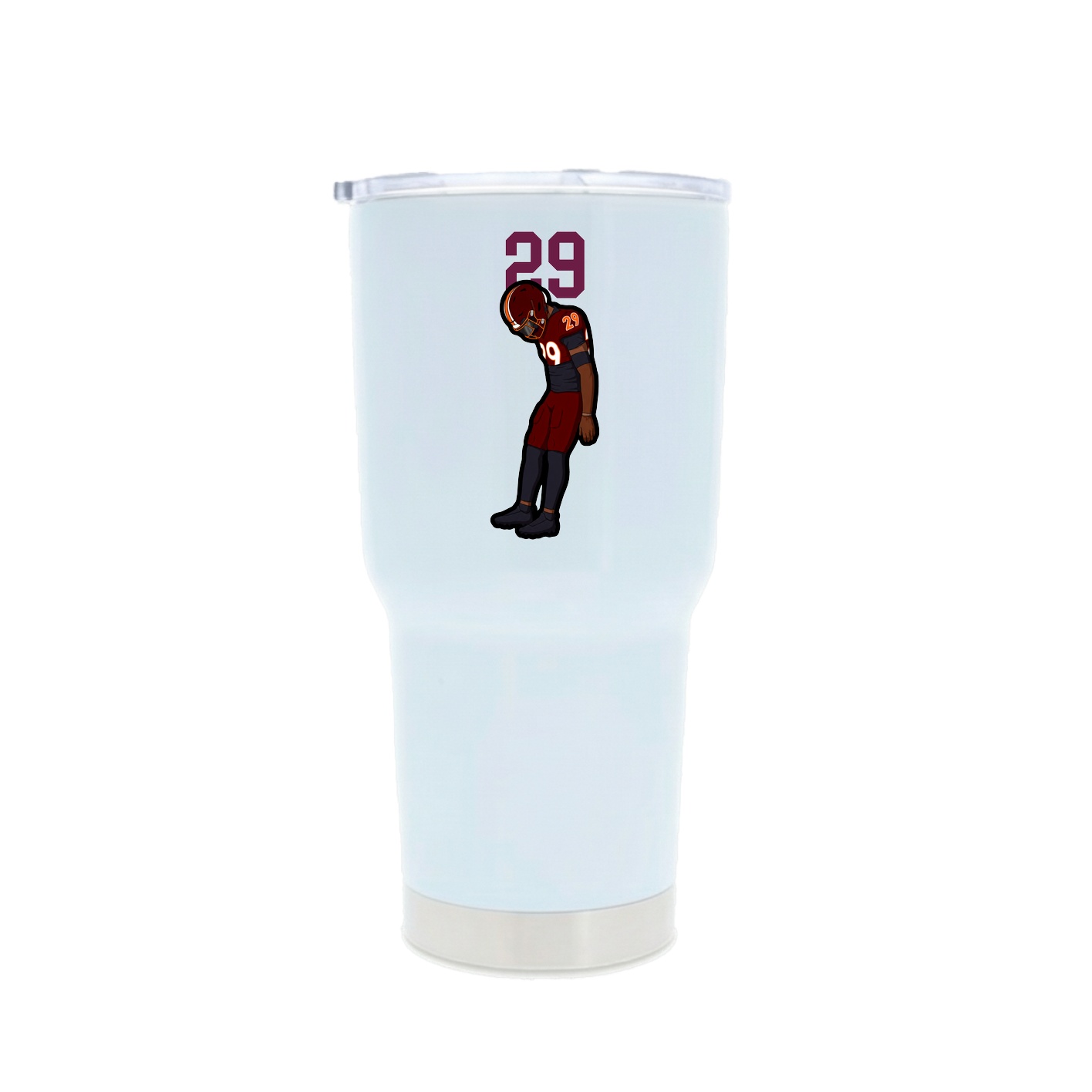 30oz Stainless Steel Tumbler — Number Top in White
