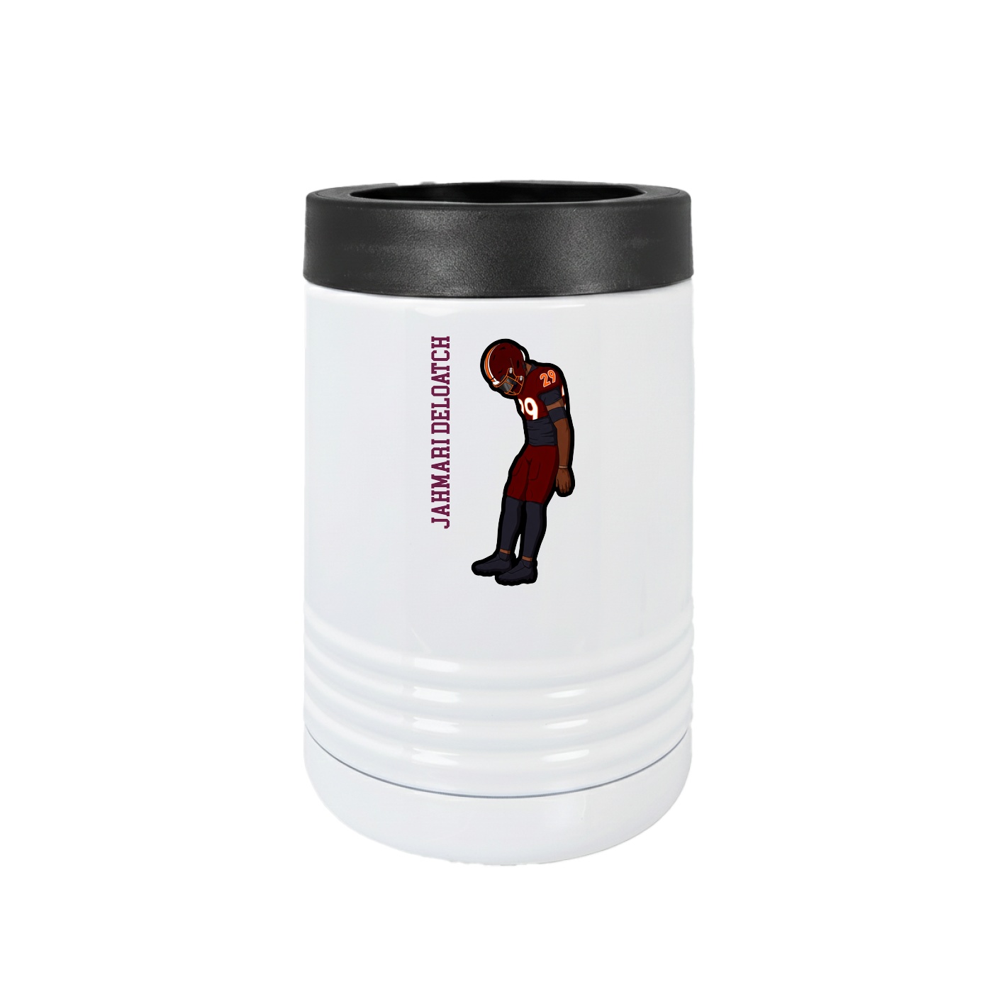 Beverage Holder — Name Vertical in White
