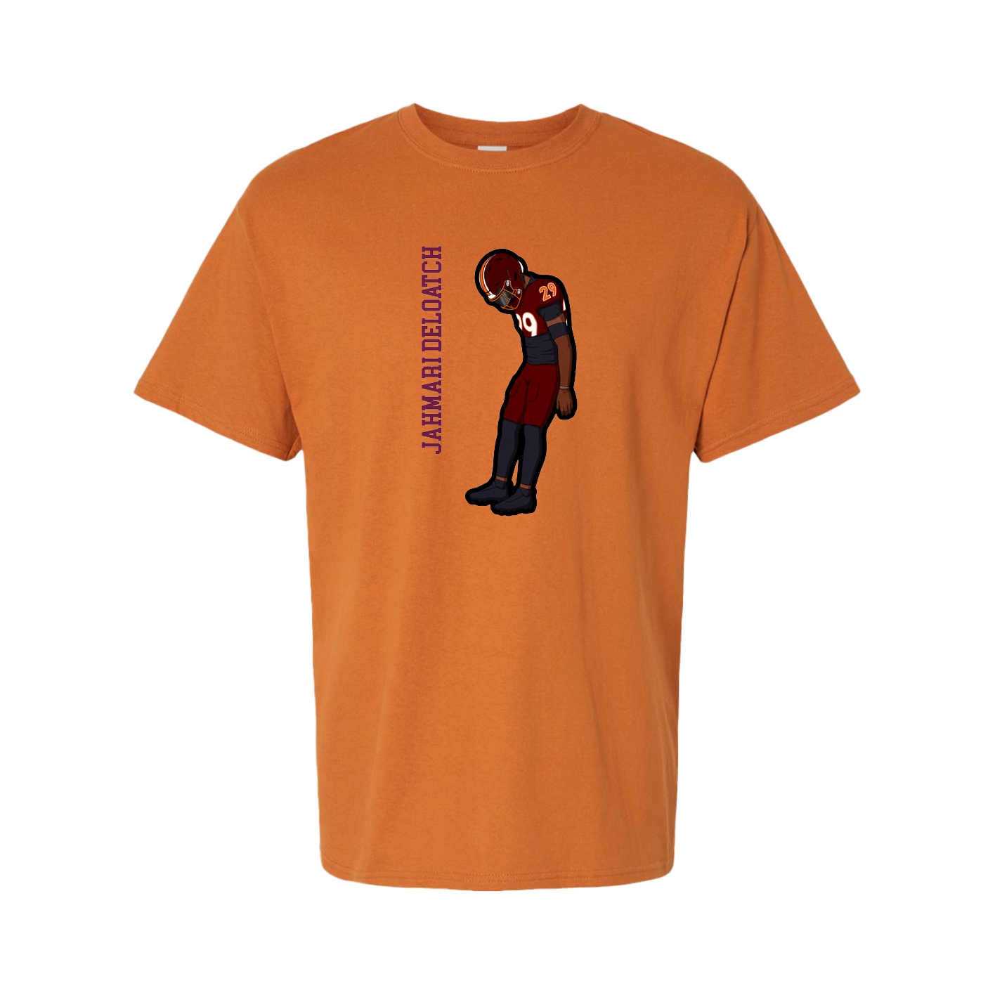Tee — Name Vertical in Orange