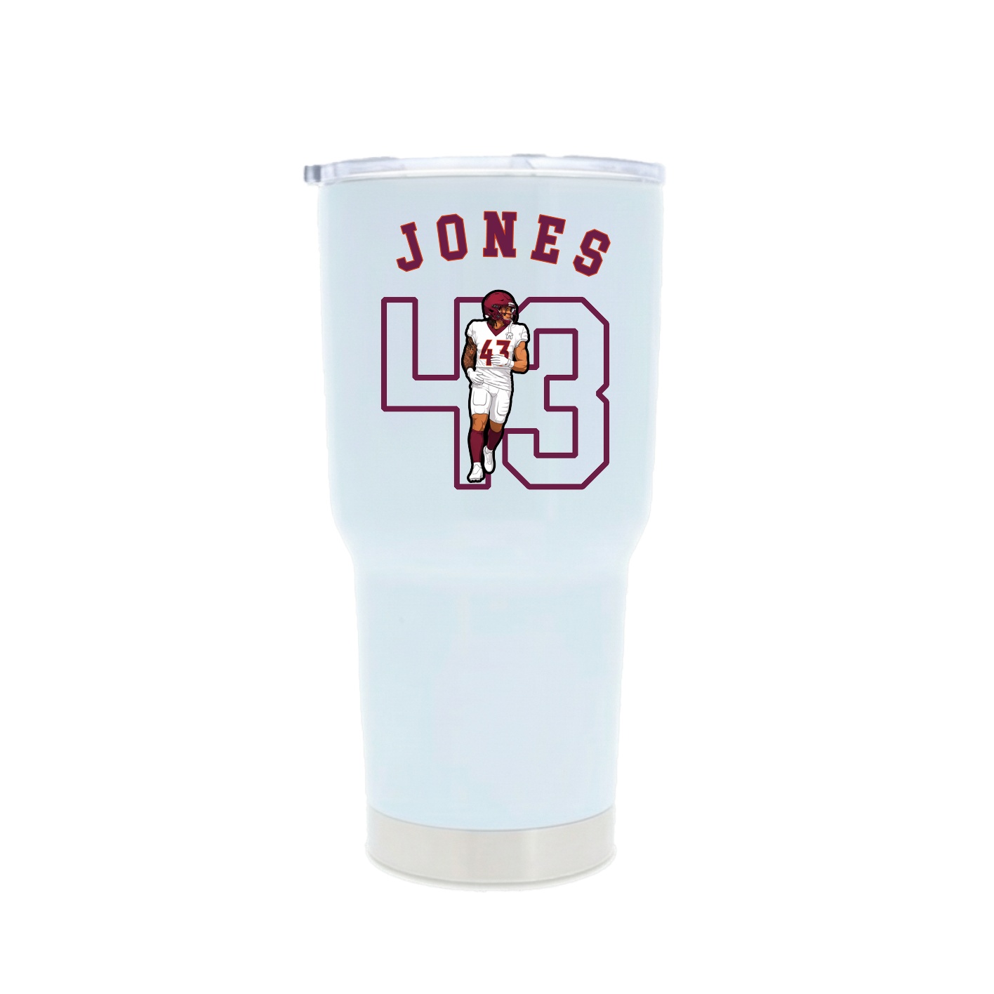 30oz Stainless Steel Tumbler — Shirsey Arch in White